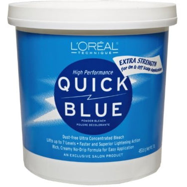 L'Oréal Technique Quick Blue Powder Bleach – Extra Strength, 1 lb - ANNS BEAUTY SUPPLY
